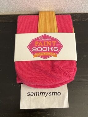 $1 cupcakes & cartwheels premium paint socks , pink, size 9-11
